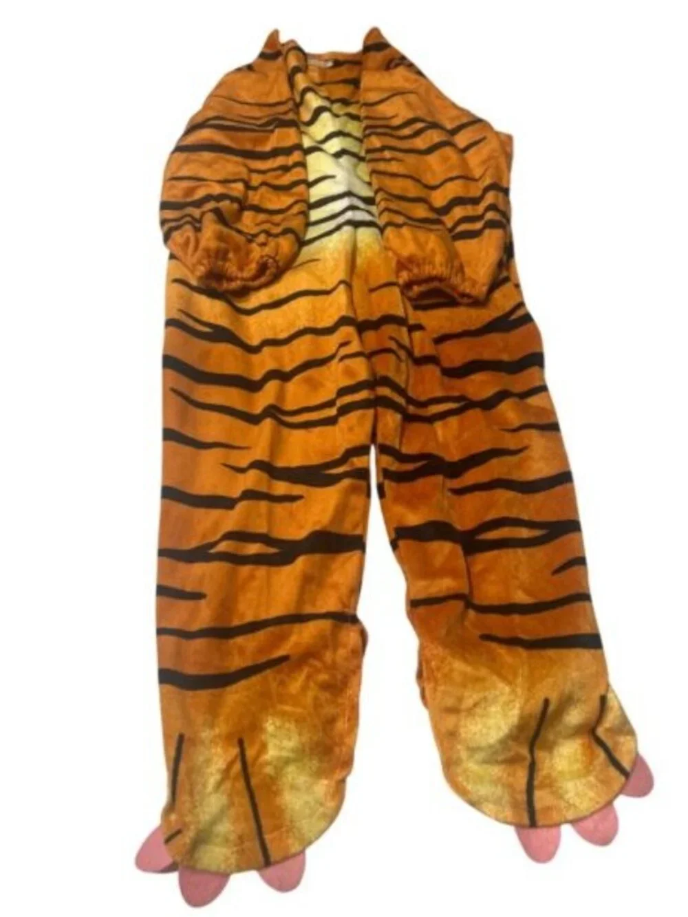 Lil Tiger Plush Jumpsuit Costume With Hood & Mitts - Size XL (4-6 Years)